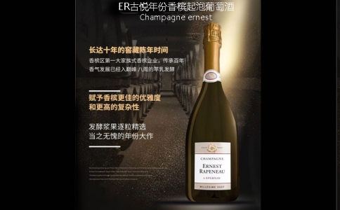 ER古悅年份香檳起泡葡萄酒 法國(guó)Champagne ernest